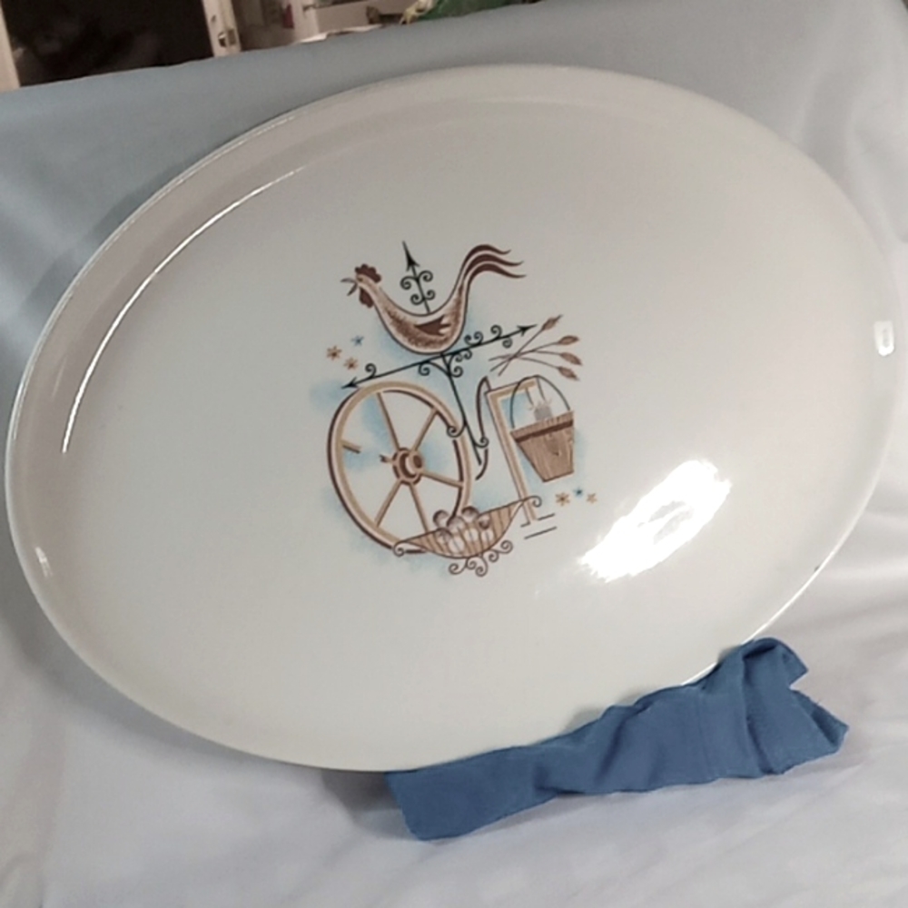 MCM Taylor Smith & Taylor Weather Vane pattern platter
